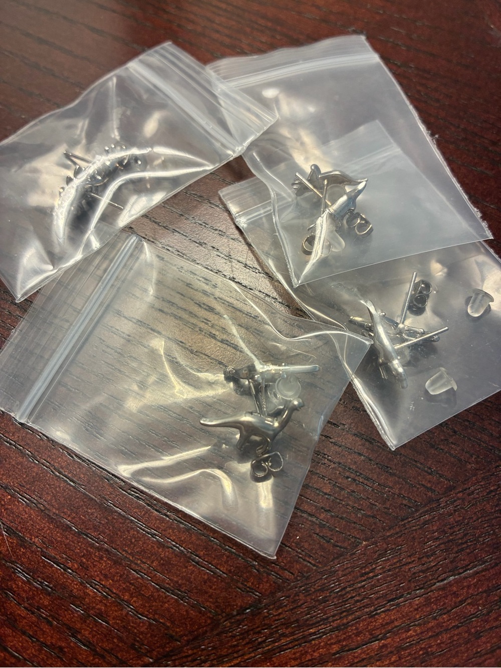 Dinosaur earring stud set - 4 Pairs